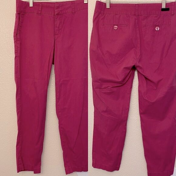 KUT from the Kloth Hot pink fuchsia Crop Stretch Pants Style KC330MA3SF -6 - Picture 1 of 12